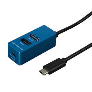 ナカバヤシ Type-C USB3.0+2.0 3ポｰトハブ 120cm UH-C3123