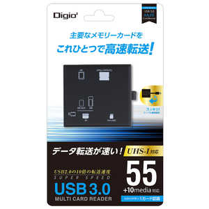 ナカバヤシ USB3.0 マルチカードリーダー (ブラック) ブラック CRW37M74BK