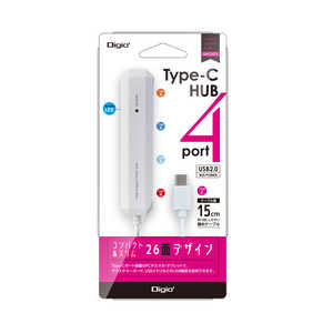 ナカバヤシ USB2.0 Type-C 4ポｰトハブ UH-C2474W