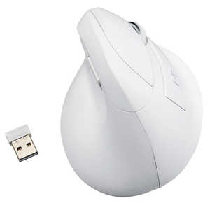 ナカバヤシ MUS-RKF169W マウス Digio2 ホワイト [BlueLED /5ボタン /USB /無線(ワイヤレス)] ホワイト MUSRKF169W