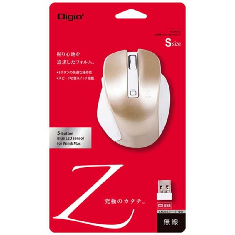 ナカバヤシ マウス Digio2 Zシリーズ Sサイズ [BlueLED /無線(ワイヤレス) /5ボタン /USB] ゴールド MUS ...