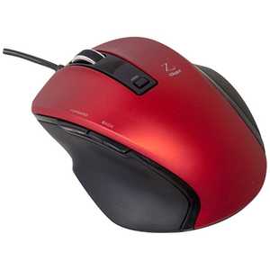 ナカバヤシ マウス Digio2 Zシリーズ Sサイズ [BlueLED /有線 /5ボタン /USB] レッド MUS-UKF120R