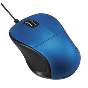 ナカバヤシ 有線BlueLEDマウス｢USB 1m ｣静音 mini(3ボタン･ブルー) MUS-UKT110BL