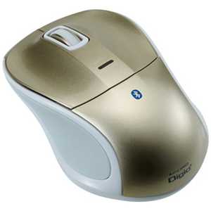 ナカバヤシ (タブレット対応)ワイヤレスBlueLEDマウス 静音マウス(3ボタン･ゴｰルド) MUS-BKT111GL