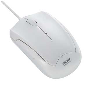 ナカバヤシ マウス Digio2 Sサイズ [BlueLED /有線 /3ボタン /USB] ホワイト MUS-UKT124W
