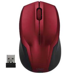 ナカバヤシ マウス Digio2 Mサイズ [BlueLED /無線(ワイヤレス) /3ボタン /USB] レッド MUS-RKT125R