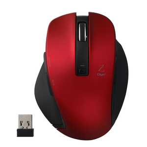 ナカバヤシ マウス Digio2 Zシリーズ Mサイズ [BlueLED /無線(ワイヤレス) /5ボタン /USB] レッド MUS-RKF129R