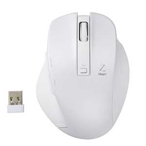 ナカバヤシ ワイヤレスBlueLEDマウス Zシリｰズ(Mサイズ･5ボタン)ホワイト MUS-RKF129W