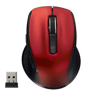 ナカバヤシ ワイヤレスBlueLEDマウス[USB･Win/Mac]Flineシリｰズ Sサイズ 5ボタン MUS-RKF141R レッド