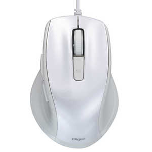 ナカバヤシ 有線BlueLEDマウス[USB･Win/Mac]Flineシリｰズ Mサイズ 5ボタン MUS-UKF145W ホワイト