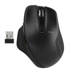 ナカバヤシ マウス Digio2 Just Fit Curve Mサイズ [BlueLED /無線(ワイヤレス) /5ボタン /USB] ブラック MUS-RKF155BK