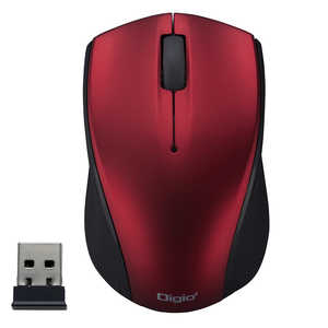 ナカバヤシ マウス Digio2 Sサイズ [BlueLED /無線(ワイヤレス) /3ボタン /USB] レッド MUS-RKT160R