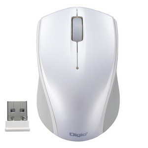 ナカバヤシ マウス Digio2 Sサイズ [BlueLED /無線(ワイヤレス) /3ボタン /USB] ホワイト MUS-RKT160W