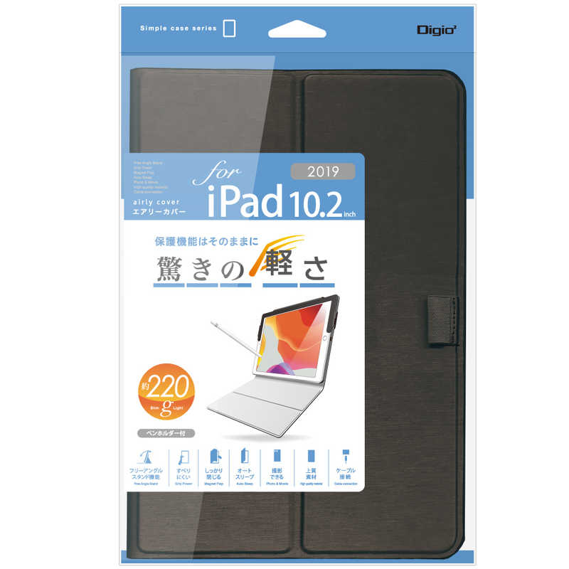 ナカバヤシ ナカバヤシ エアリーカバー iPad10.2inch2019用エアリーカバー ブラック TBC-IP1906BK TBC-IP1906BK