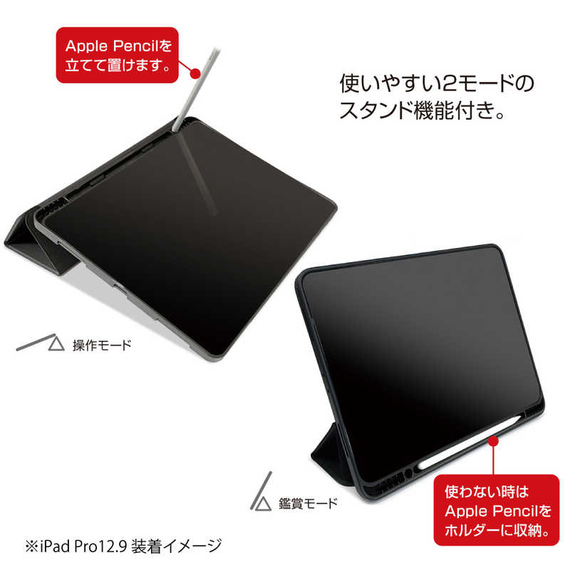 ナカバヤシ ナカバヤシ iPadPro12.9インチ(2020､2018対応)ハニカム衝撃吸収ケース ブラック TBC-IPP2014BK TBC-IPP2014BK