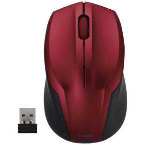 ナカバヤシ マウス Digio2 [BlueLED /無線(ワイヤレス) /3ボタン /USB] レッド MUS-RKT125GR