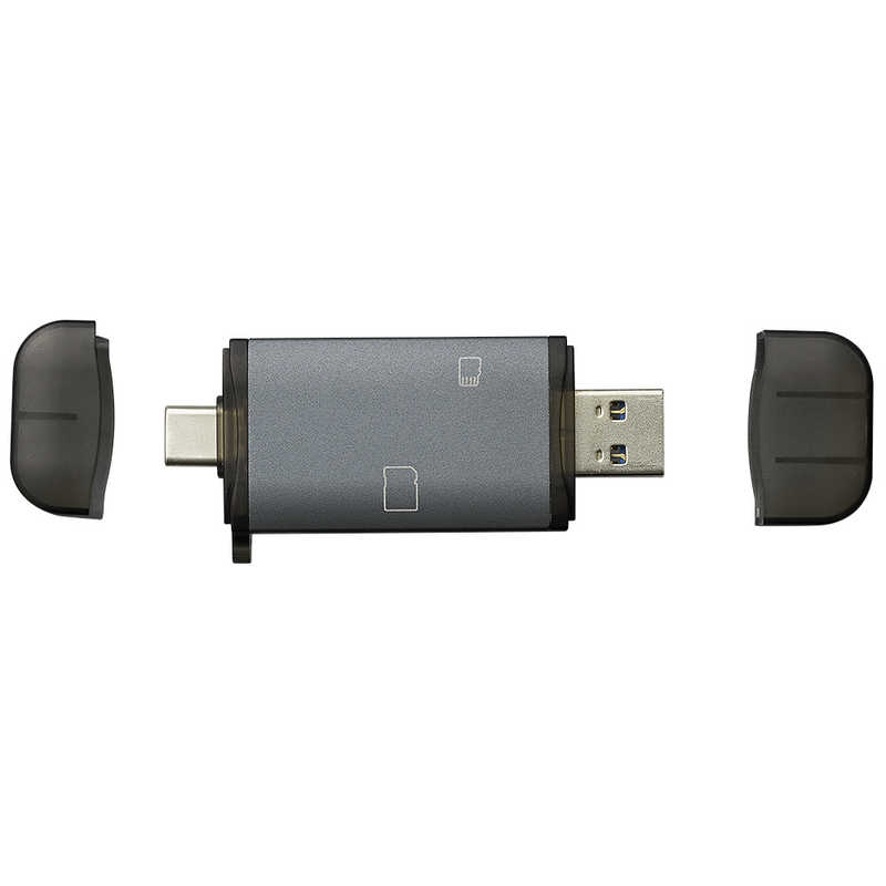 ナカバヤシ ナカバヤシ アルミカードリーダー USB3.2Gen1(3.0) Type-C&A (グレー ) CRWDC3SD76GY CRWDC3SD76GY