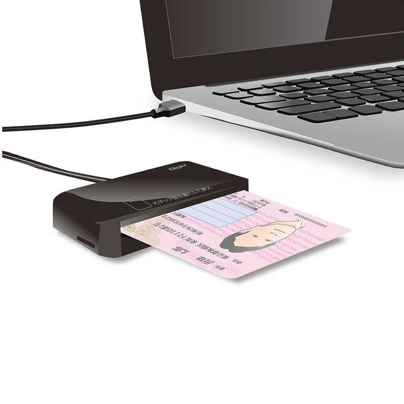 ナカバヤシ ナカバヤシ 接触型ICカードリーダーライター micoroSDカードリーダー搭載(Mac/Windows11対応) ブラック [マイナンバーカード対応] CRWICMSD77BK CRWICMSD77BK