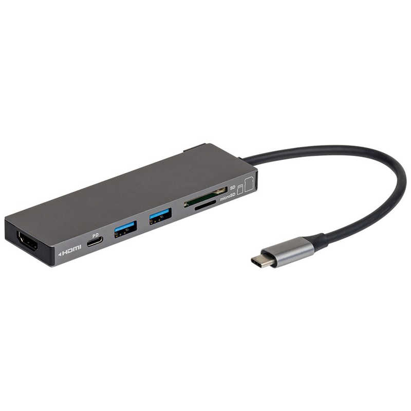 ナカバヤシ ナカバヤシ PD対応 USBType-cアルミドッキングステーション 15cm (USB Power Delivery対応) UDC01SGY UDC01SGY