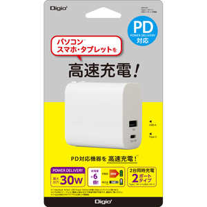 ʥХ䥷 30W PDб USBType-C 1ݡ/USB-A 1ݡȽŴ [2ݡ/USB Power Deliveryб] JYUACU07W