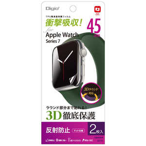 ナカバヤシ AppleWatch Series7用 45mm用液晶保護フィルム 反射防止 SMWAW451TFLG