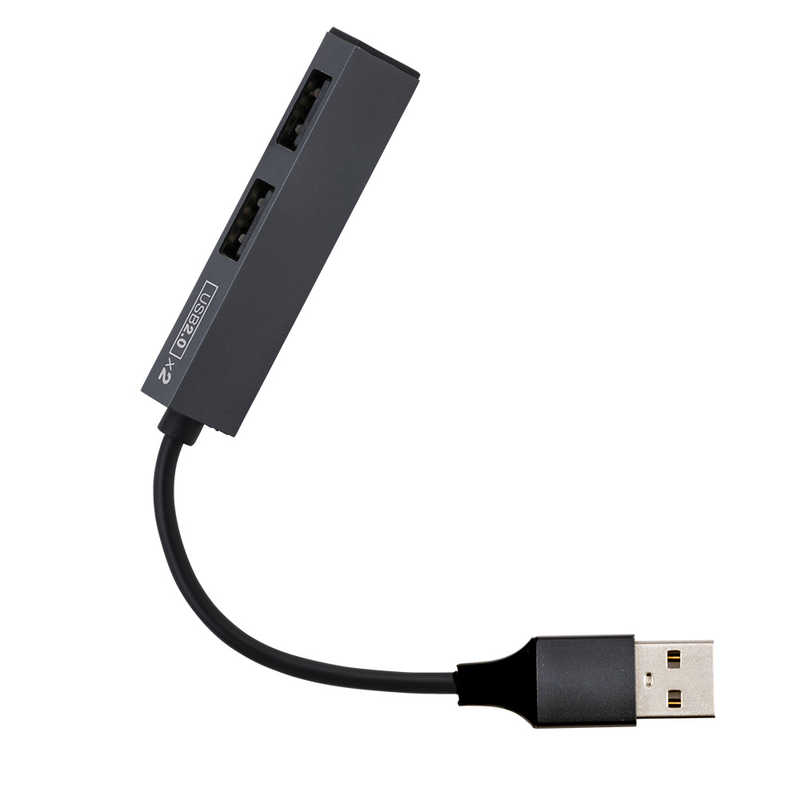 ナカバヤシ ナカバヤシ USB-Aハブ STIX(Chrome/Mac/Windows11対応) グレー [バスパワー /2ポート /USB2.0対応] UH-2532GY UH-2532GY