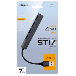 ʥХ䥷 USB-Aϥ STIX(Chrome/Mac/Windows11б) 졼 [Хѥ /4ݡ /USB2.0б] UH-2554GY