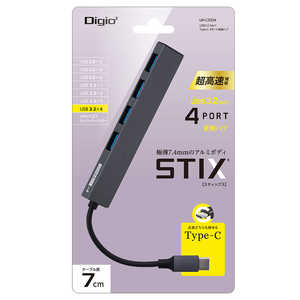 ナカバヤシ ＵＳＢハブ STIX TypeC ［バスパワー /4ポート /USB 3.2 Gen1対応］ UH-C3324GY