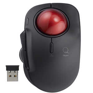 ナカバヤシ マウス トラックボール Digio2 Qシリーズ [レーザー /無線(ワイヤレス) /5ボタン /USB] ブラック MUS-TRLF184BK