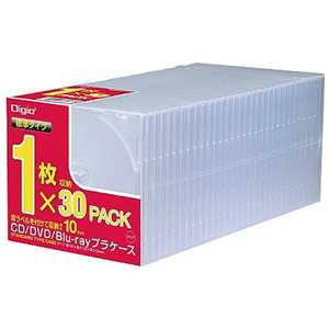 ナカバヤシ 30枚収納 Blu-ray CD DVDプラケース スタンダード(1枚×30) CD-085-30