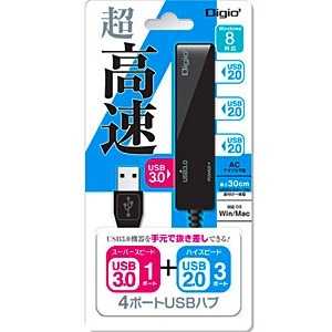 ナカバヤシ USB3.0ハブ(USB3.0×1ポート+USB2.0×3ポート･バスパワー) UH-3014