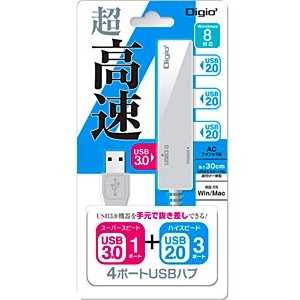 ナカバヤシ USB3.0ハブ(USB3.0×1ポｰト+USB2.0×3ポｰト･バスパワｰ) UH-3014
