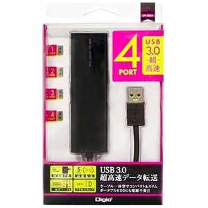 ナカバヤシ USB3.0ハブ Digio2(4ポート・バスパワー・ブラック) ブラック UH3034BK