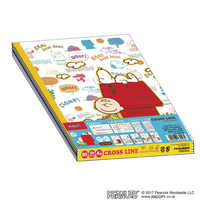 ナカバヤシ クロスラインB5/スヌーピー/メリー/A罫/30枚/5P ﾉS136A5P