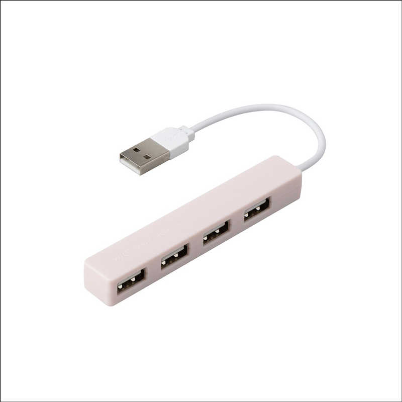 ナカバヤシ ナカバヤシ USB-Aハブ w/Uシリーズ(Chrome/Mac/Windows11対応) シェルピンク [バスパワー /4ポート /USB2.0対応] WU-UH2594P WU-UH2594P