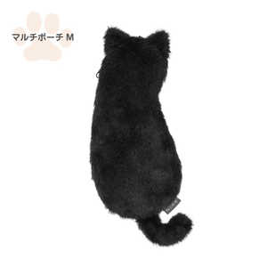 ナカバヤシ ねこのせ マルチポーチ M クロネコ NNS-MP02BK