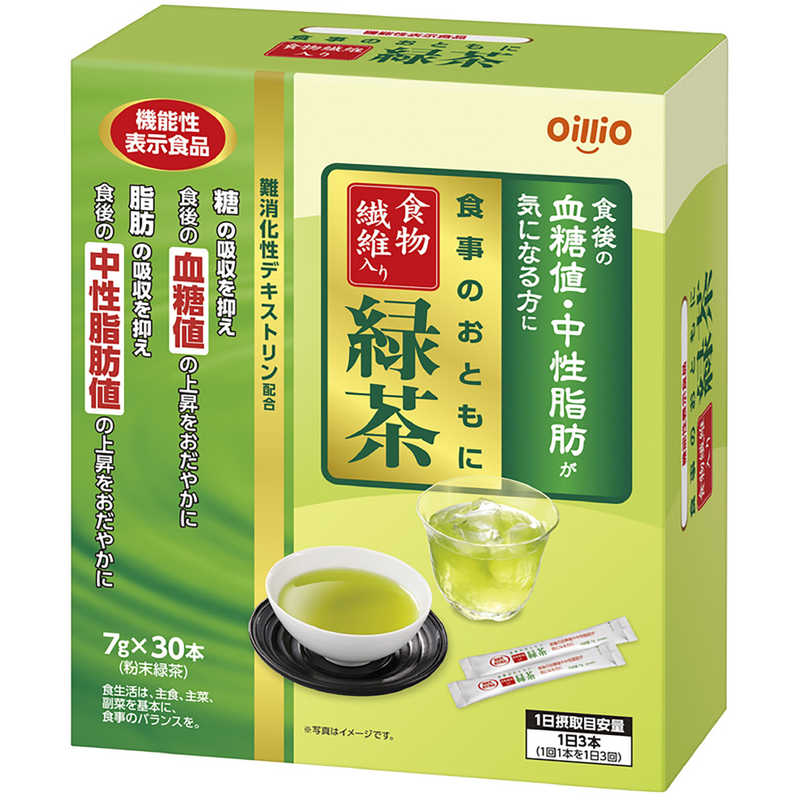 日清オイリオ 日清オイリオ 機能性表示食事のおともに食物繊維入り緑茶7g×30包　7g×30包  