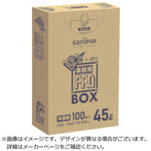 日本サニパック サニパックPA43プロ3層45L100枚  PA43HCL