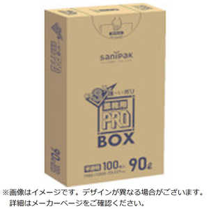 日本サニパック サニパックPA93プロ3層90L100枚  PA93HCL