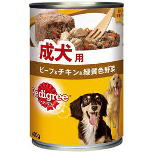 エムジェイラボ ペディグリー成犬用ビーフ&チキン&緑黄色野菜400g P122ビーフ&チキン&ヤサイ400G