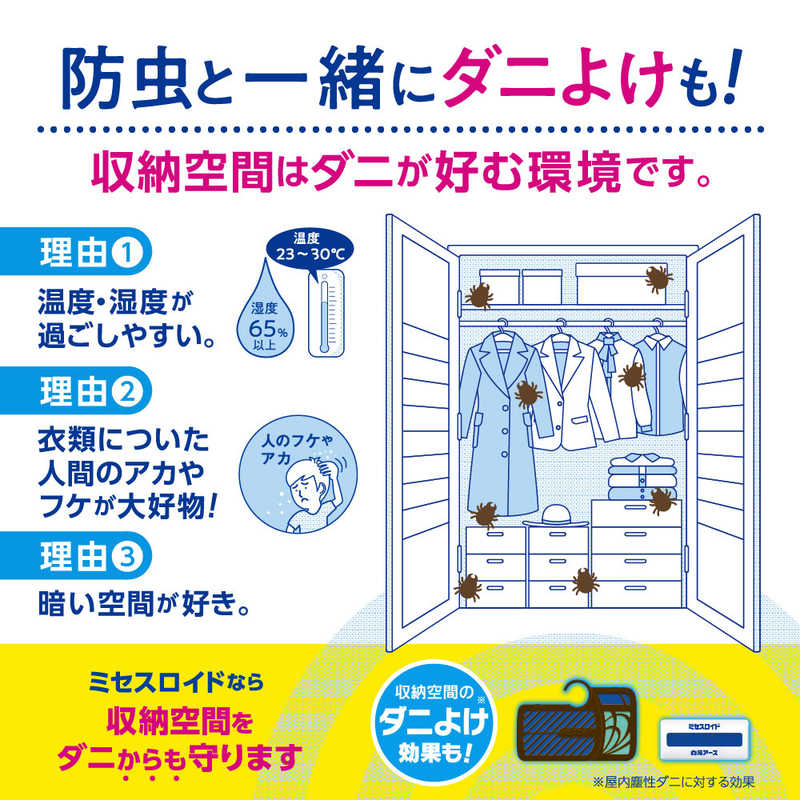 白元 白元 ミセスロイド ウォークインクローゼット用 １年防虫 ３個入  