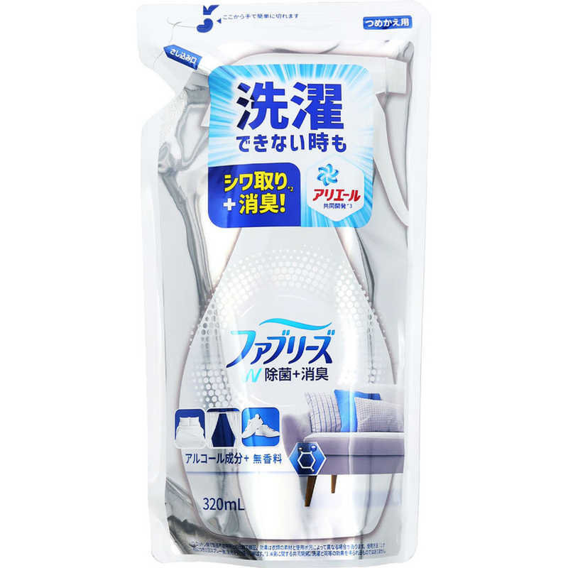 P&G P&G ファブリーズ W除菌 無香料 アルコール成分入り 詰め替え用 (320ml)  