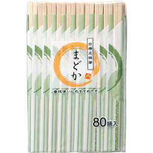 やなぎプロダクツ まどか白樺元禄箸80膳 