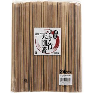 やなぎプロダクツ スス竹天削箸24cm裸100膳 やなぎプロダクツ スス竹天削箸24cm裸100膳