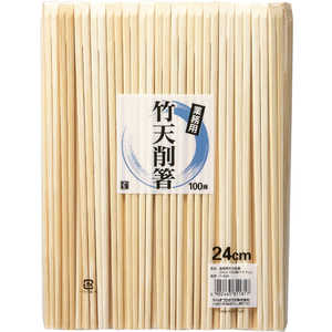 やなぎプロダクツ 業務用竹天削箸24cm裸100膳 