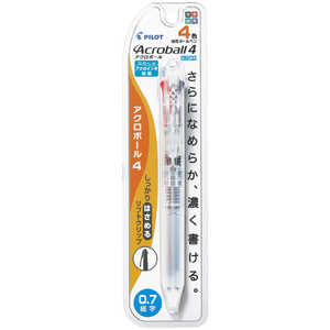 パイロット 多色ボールペン アクロボール4 0.7mm パック入 透明ボディ P-BKAB45FNCC パイロット 多色ボールペン アクロボール4 0.7mm パック入 透明ボディ P-BKAB45FNCC