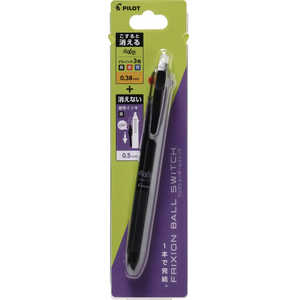 パイロット パック フリクションボールスイッチスイッチ 3色0.38mm＋油性ボールペン0.5mm ブラック PLB31FBS1B