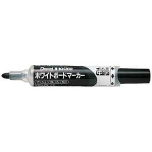 ぺんてる [ホワイトボードマーカー]ノックル〈中字〉 黒 XMWLM-A