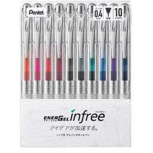 ぺんてる エナージェルインフリーBP04 10色セット BLN74TL-10 ぺんてる エナージェルインフリーBP04 10色セット BLN74TL-10