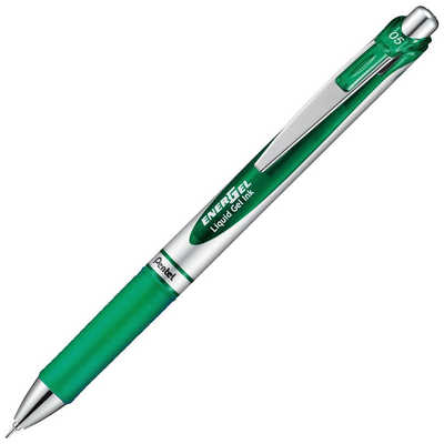 ぺんてる ボールペン エナージェル 0.5mm グリーン BLN75Z-D の通販